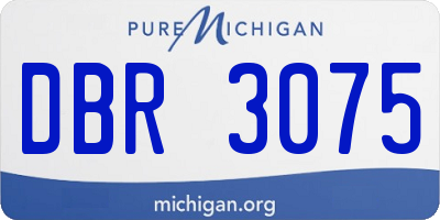 MI license plate DBR3075