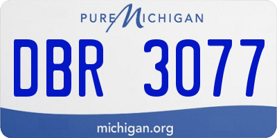 MI license plate DBR3077