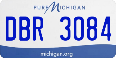 MI license plate DBR3084