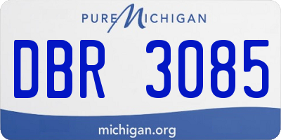 MI license plate DBR3085