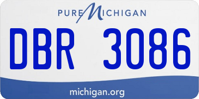 MI license plate DBR3086