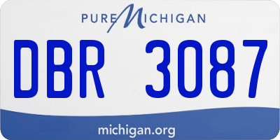 MI license plate DBR3087