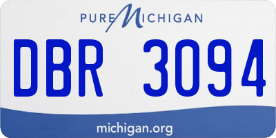 MI license plate DBR3094