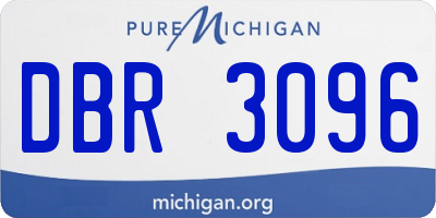 MI license plate DBR3096