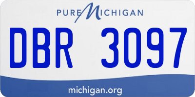 MI license plate DBR3097
