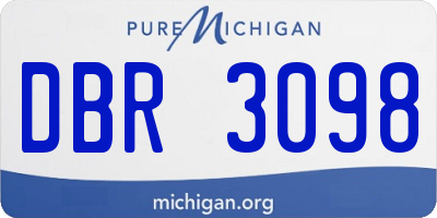 MI license plate DBR3098