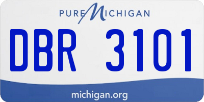 MI license plate DBR3101