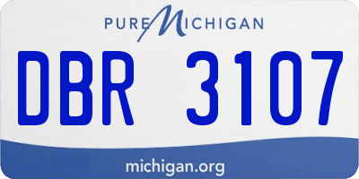 MI license plate DBR3107