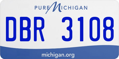 MI license plate DBR3108