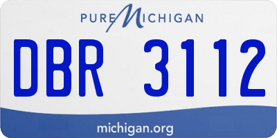 MI license plate DBR3112