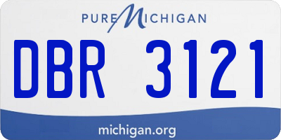 MI license plate DBR3121