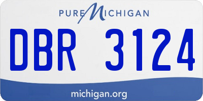 MI license plate DBR3124