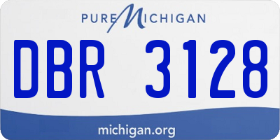 MI license plate DBR3128