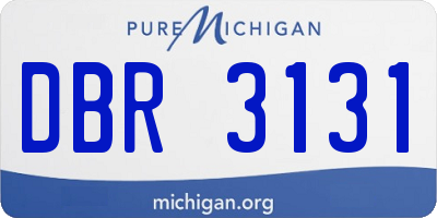 MI license plate DBR3131