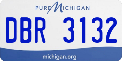 MI license plate DBR3132