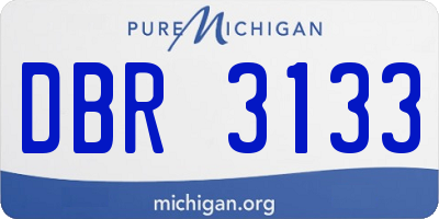 MI license plate DBR3133