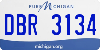 MI license plate DBR3134