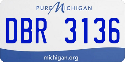 MI license plate DBR3136