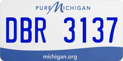 MI license plate DBR3137
