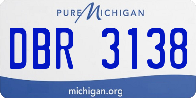 MI license plate DBR3138