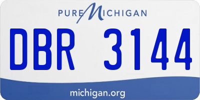 MI license plate DBR3144