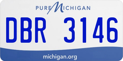 MI license plate DBR3146