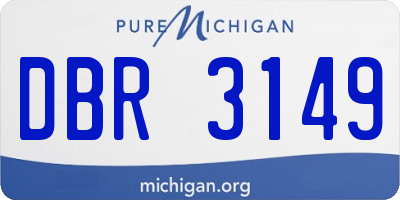 MI license plate DBR3149