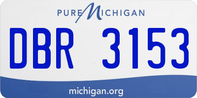 MI license plate DBR3153