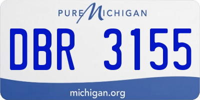 MI license plate DBR3155