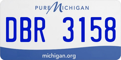 MI license plate DBR3158