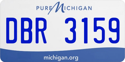 MI license plate DBR3159