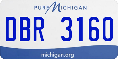 MI license plate DBR3160