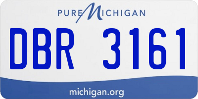 MI license plate DBR3161