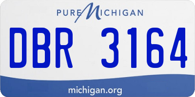 MI license plate DBR3164