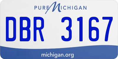 MI license plate DBR3167