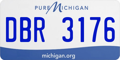 MI license plate DBR3176