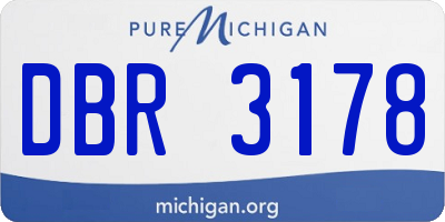 MI license plate DBR3178