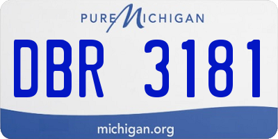 MI license plate DBR3181