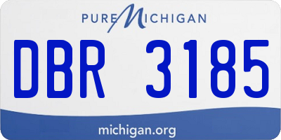 MI license plate DBR3185