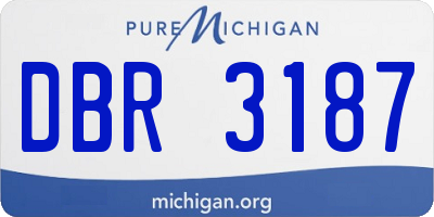 MI license plate DBR3187
