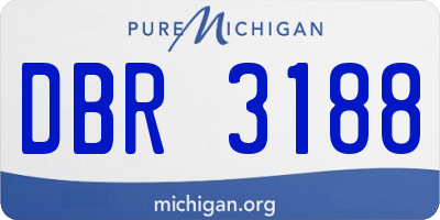 MI license plate DBR3188