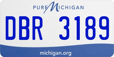 MI license plate DBR3189