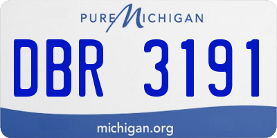 MI license plate DBR3191