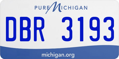 MI license plate DBR3193