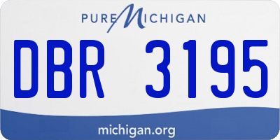 MI license plate DBR3195