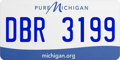 MI license plate DBR3199