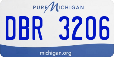 MI license plate DBR3206