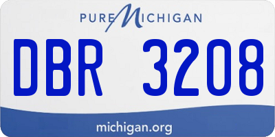 MI license plate DBR3208