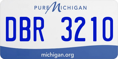 MI license plate DBR3210