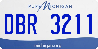 MI license plate DBR3211